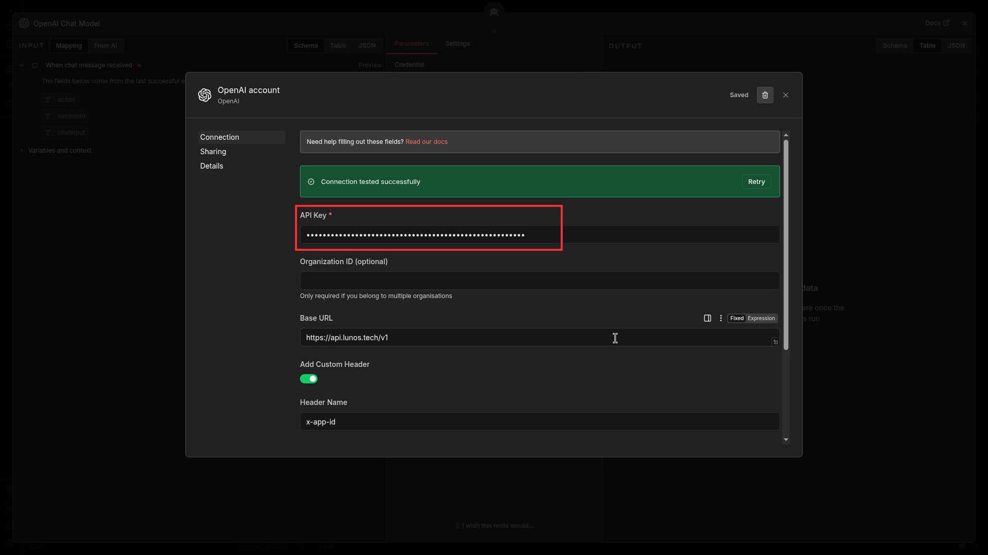Set API key